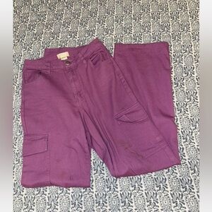 Altar'd State Lavender Wide Leg Cargo Pants